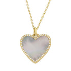 MOP Heart Pendant Necklace.