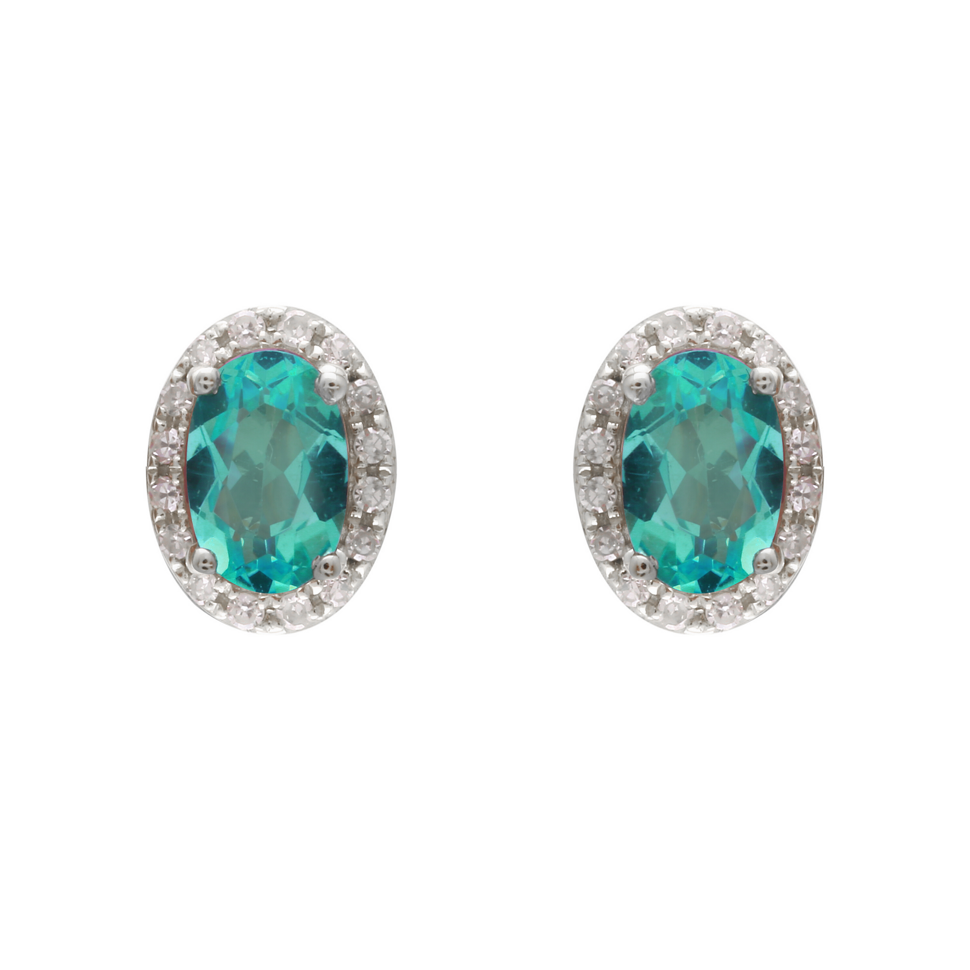 Diamond Apatite Oval Halos.