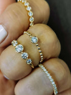 Beaded Bezel Stack Ring.