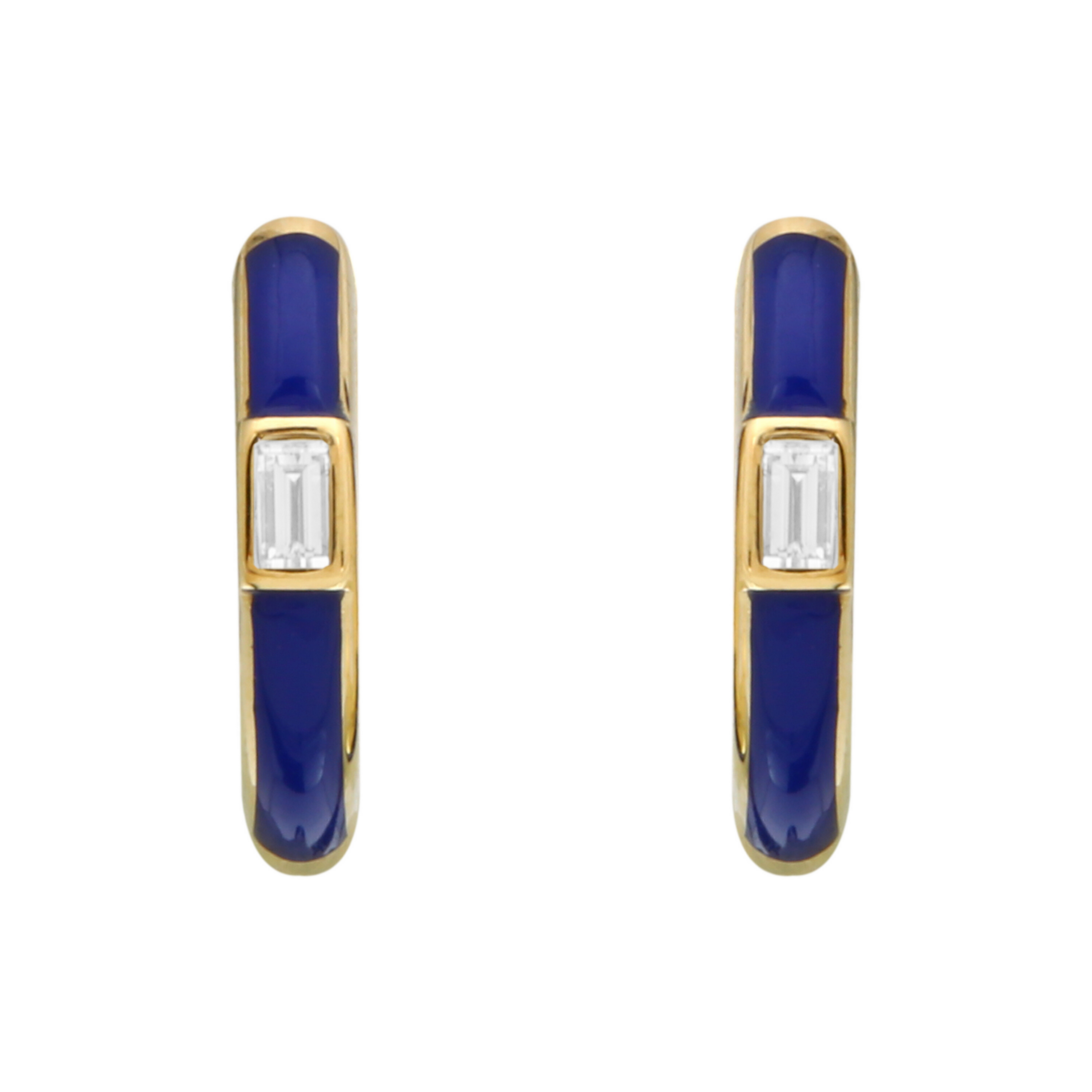 Blue Enamel Huggies.