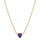 Heart Cut Solitaire Necklace.