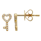 Heart Key Earrings.