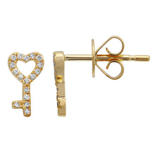 Heart Key Earrings.
