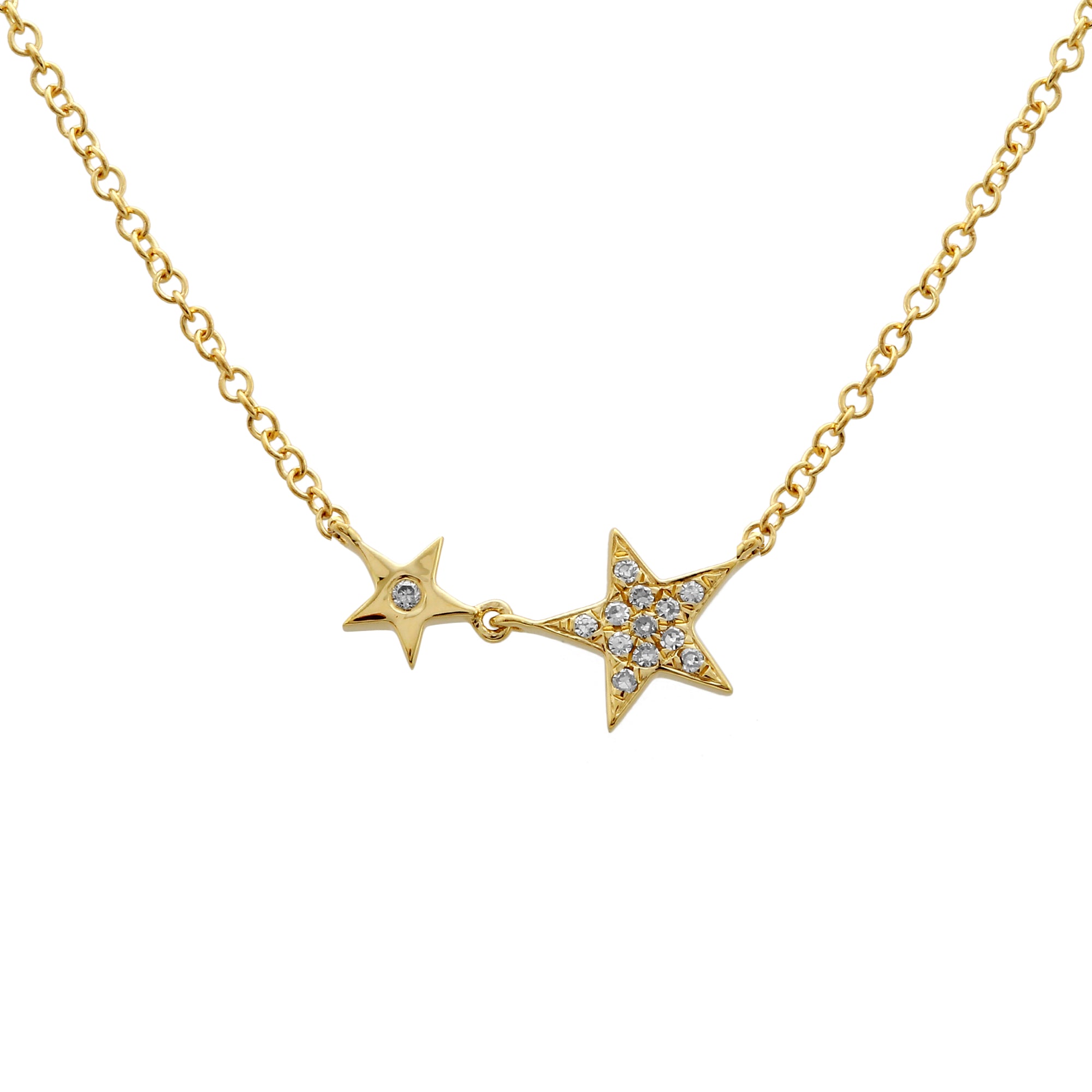 Star Pair Pendant Necklace.