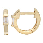 Baguette Channel Hoop Earrings - ECOMARK Diamonds