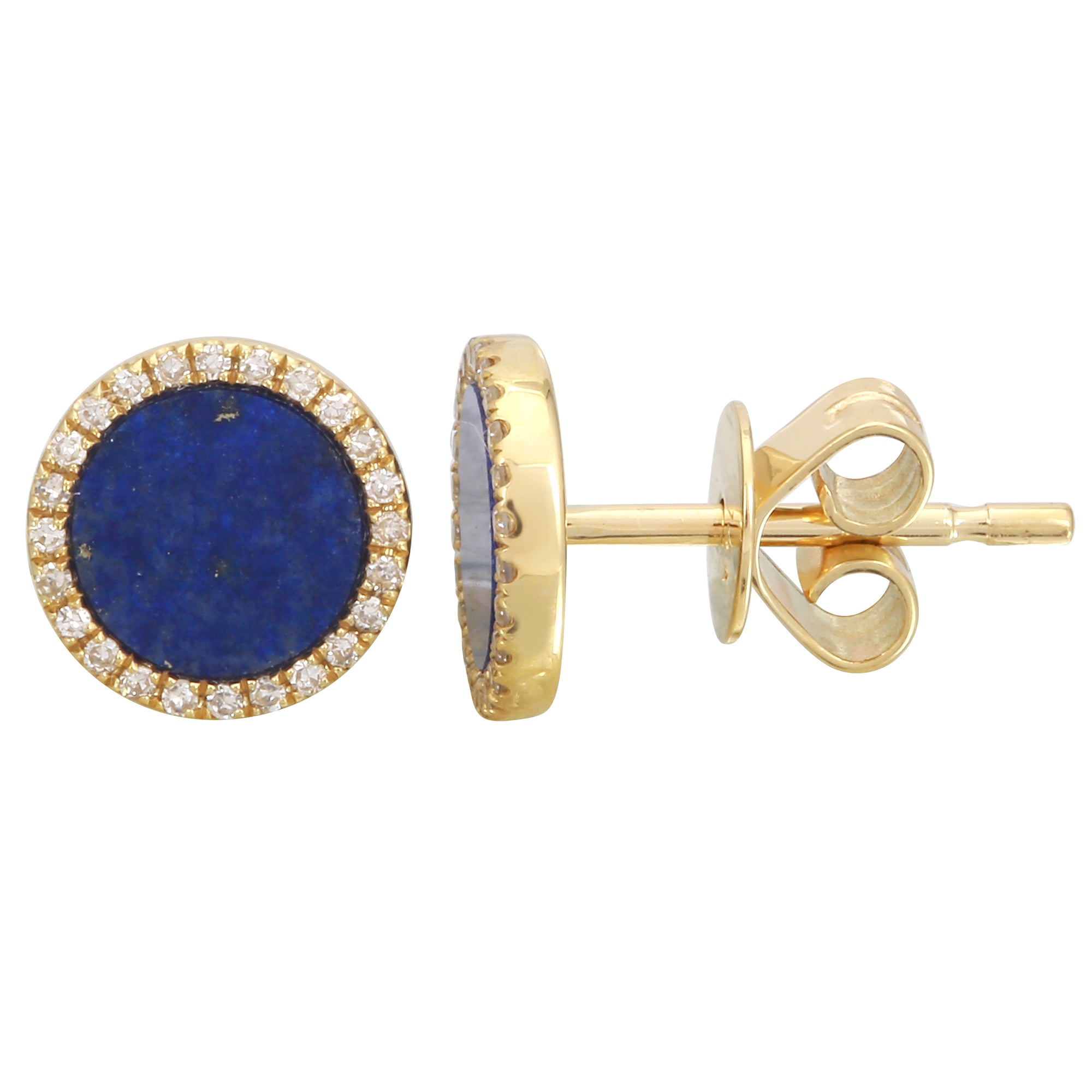 Big Lapis Halo Earrings.