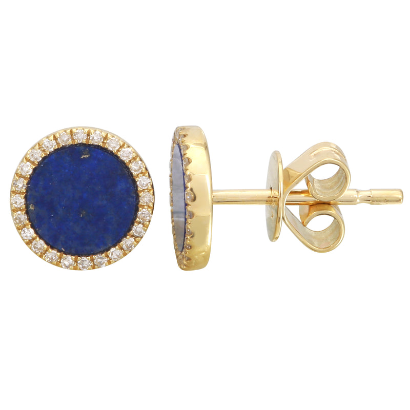Big Lapis Halo Earrings.