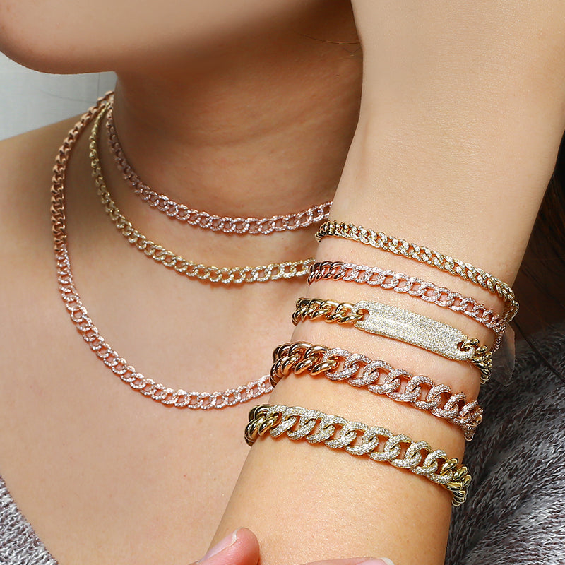 Diamond Cuban Curb Bracelet.