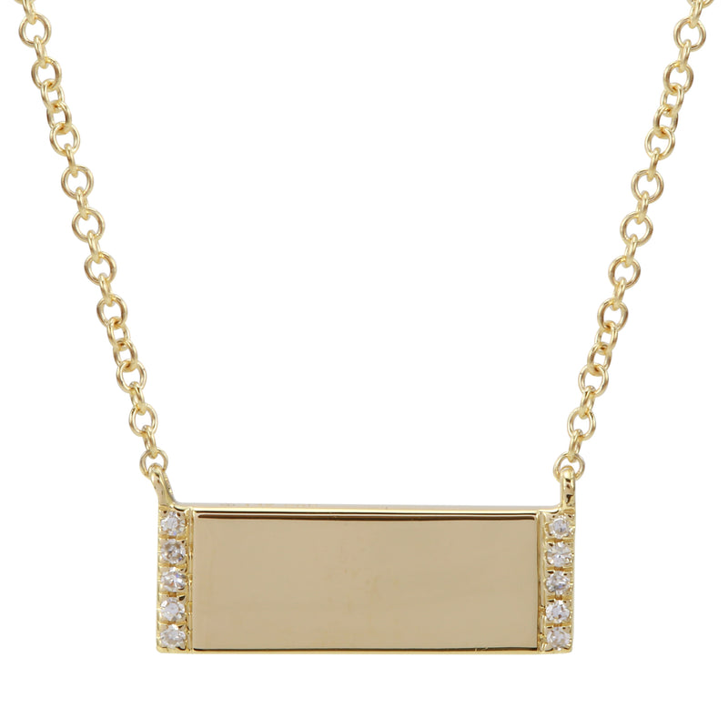 Engravable Bar Pendant.
