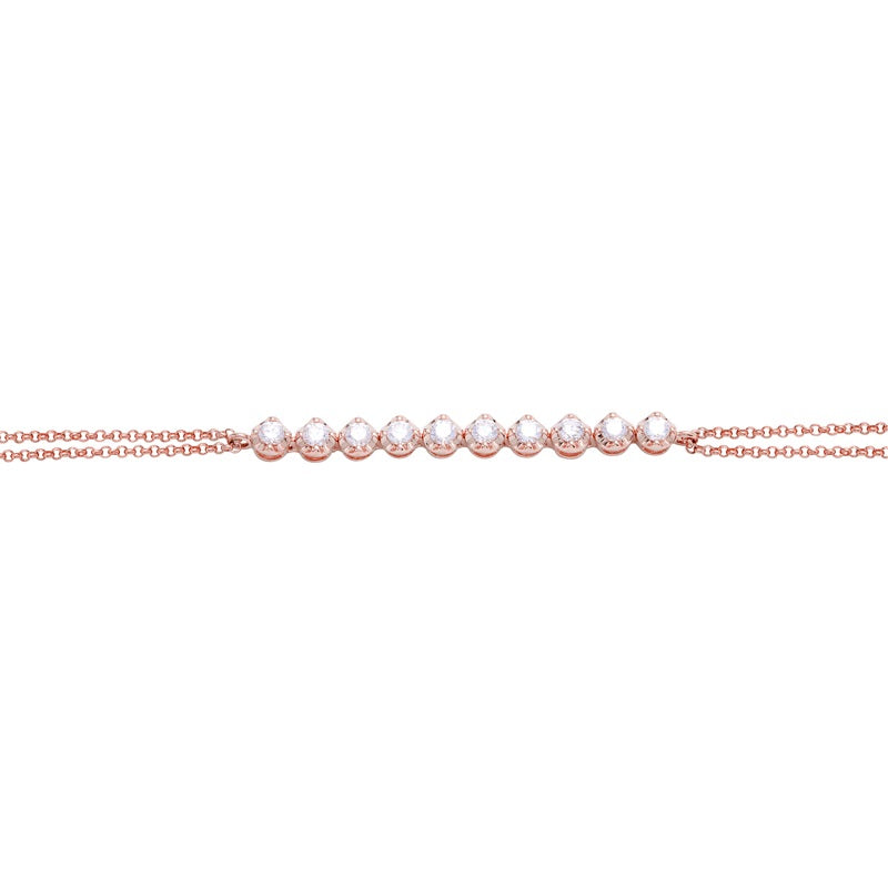 Diamond Charm Strand Bracelet.