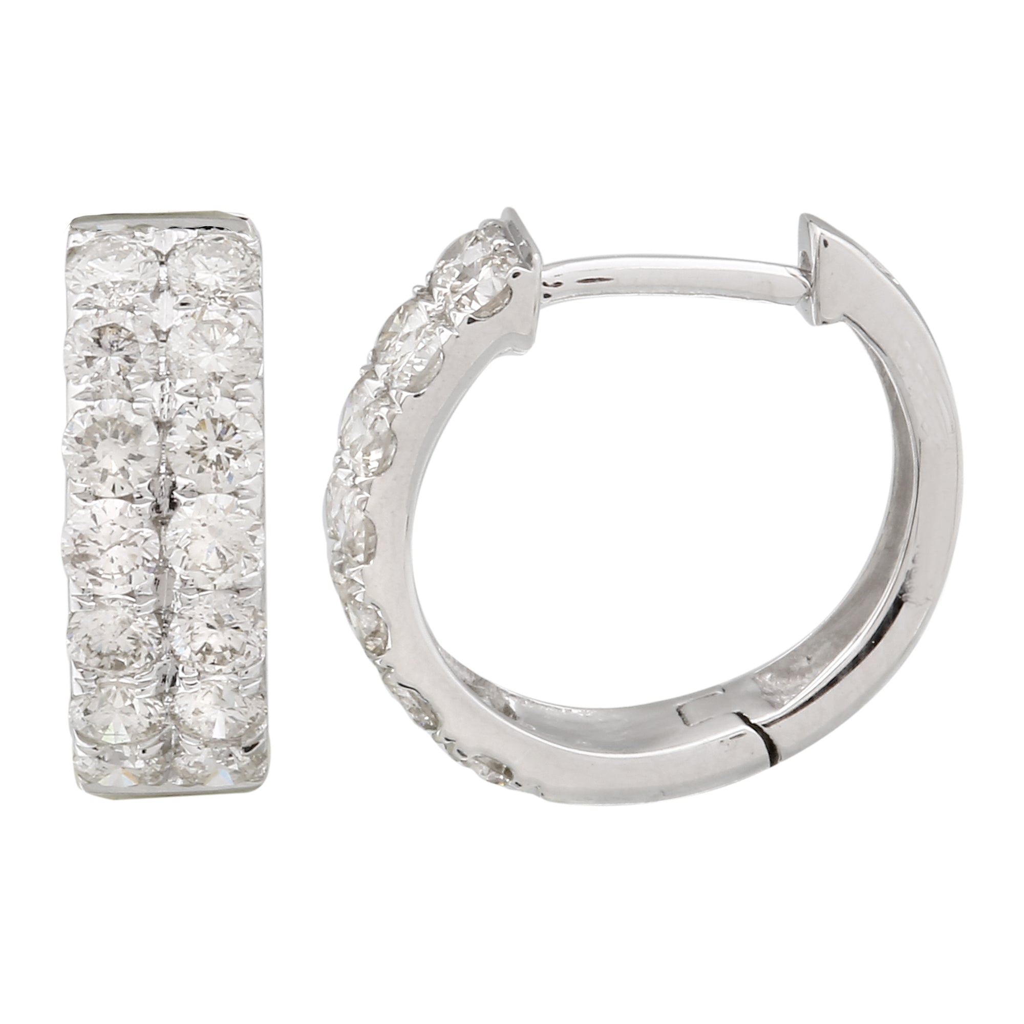 Wide Diamond Hoops.