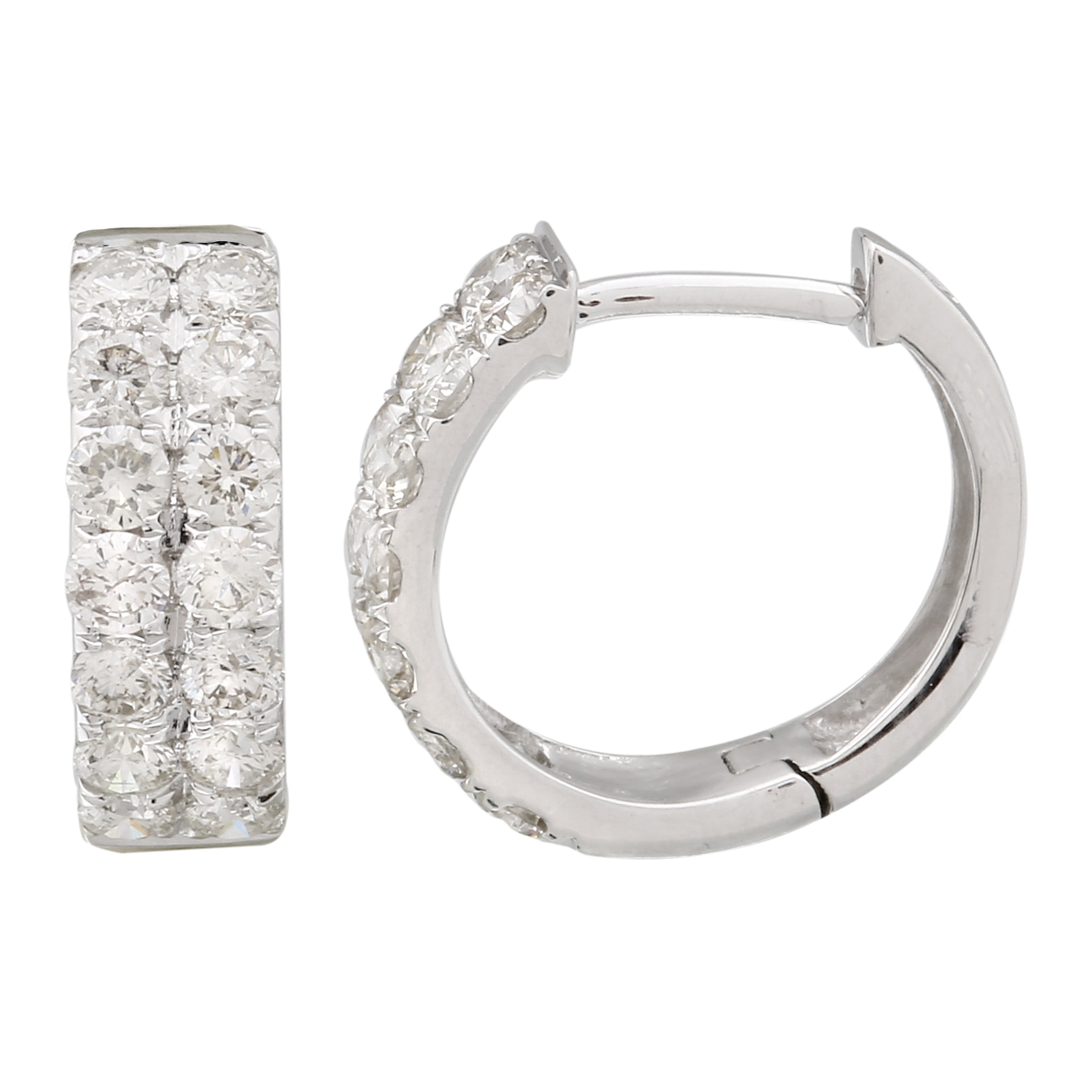 Wide Diamond Hoops.