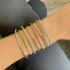 Half Lapis Half Diamond Tennis Bracelet.
