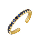 Blue Sapphire Single Ear Cuff.