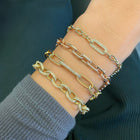 Diamond Paper Link Bracelet.