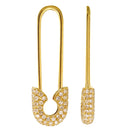 Endless Safety Pin Crawler Earrings.