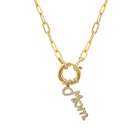 Spring Clasp Pendant Paperclip Necklace.