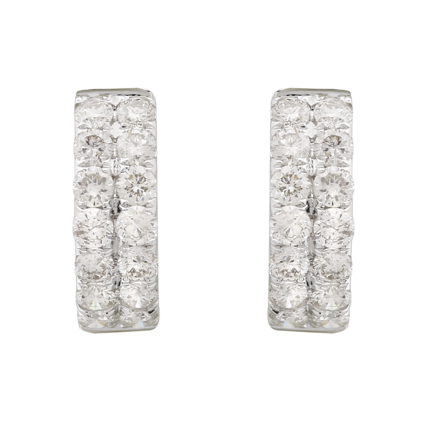 Wide Diamond Hoops.