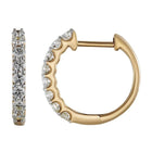 Diamond Scallop Hoop Earrings 16.5mm.