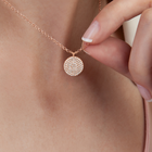 Rose Gold Disc Pendant.