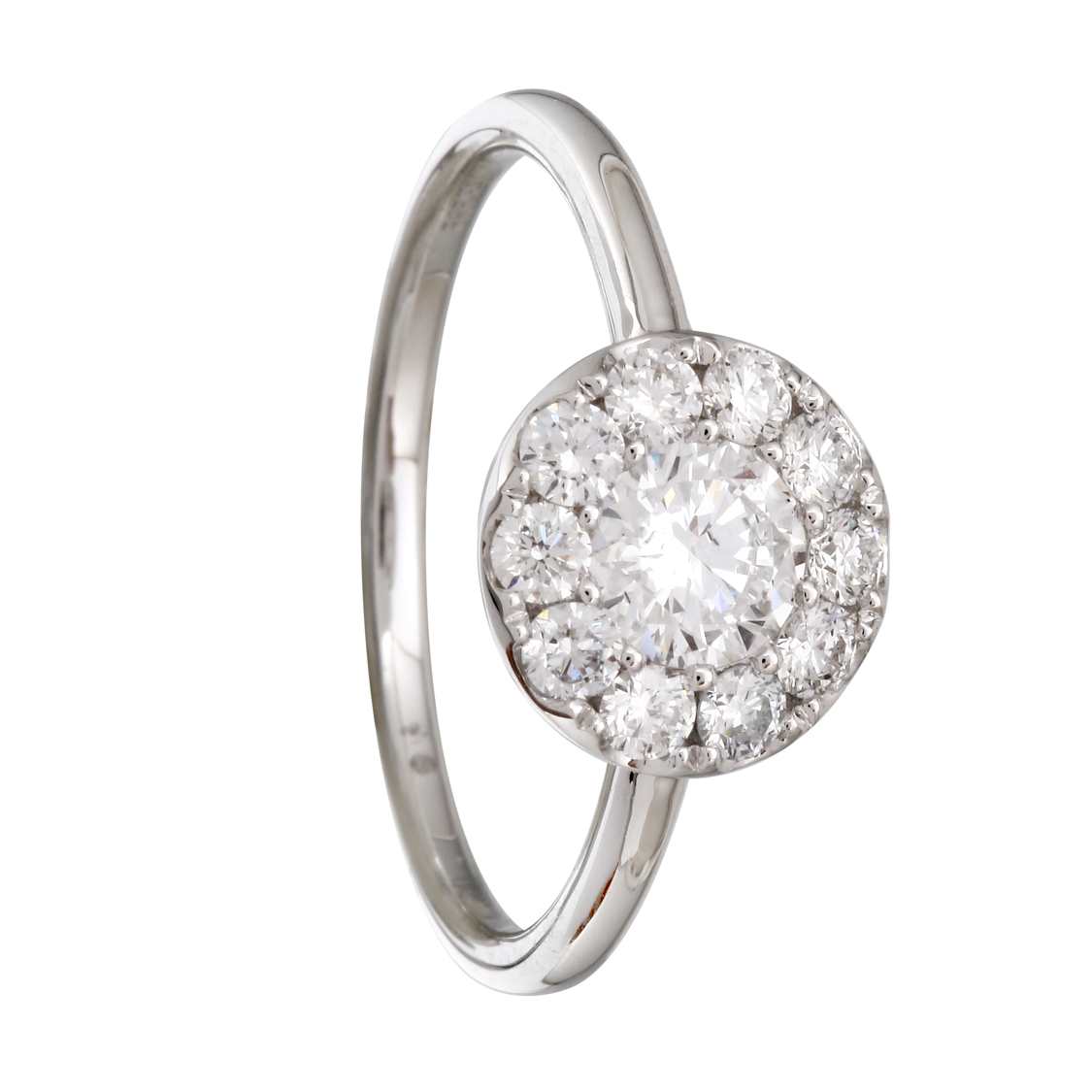 Big Halo Stack Engagement Ring.