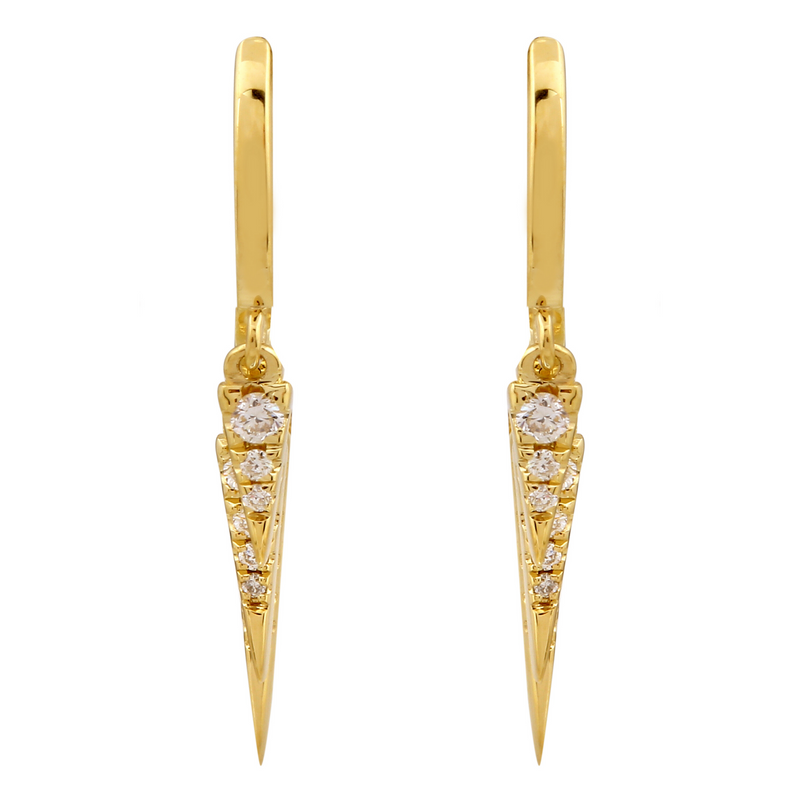 Spiked Huggie Hoops.
