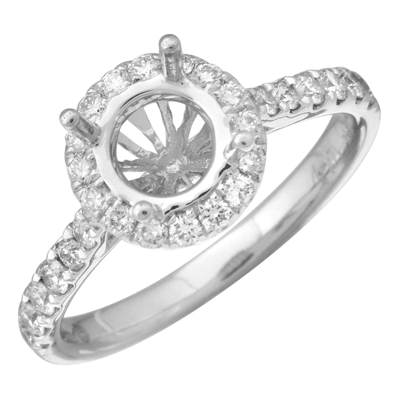 Semi-Mount Halo Engagement Ring.