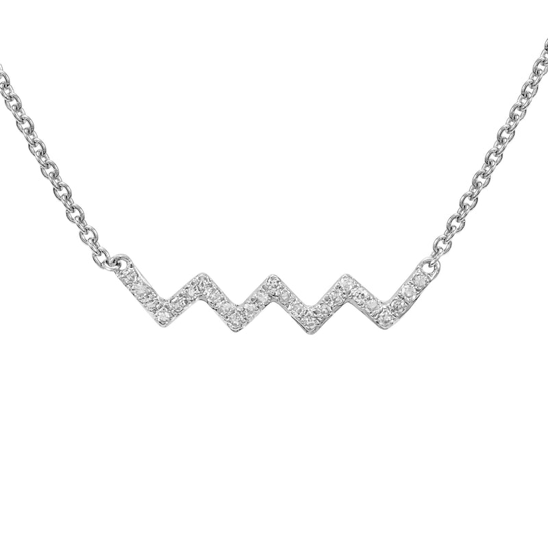 Zig Zag Pendant Necklace.