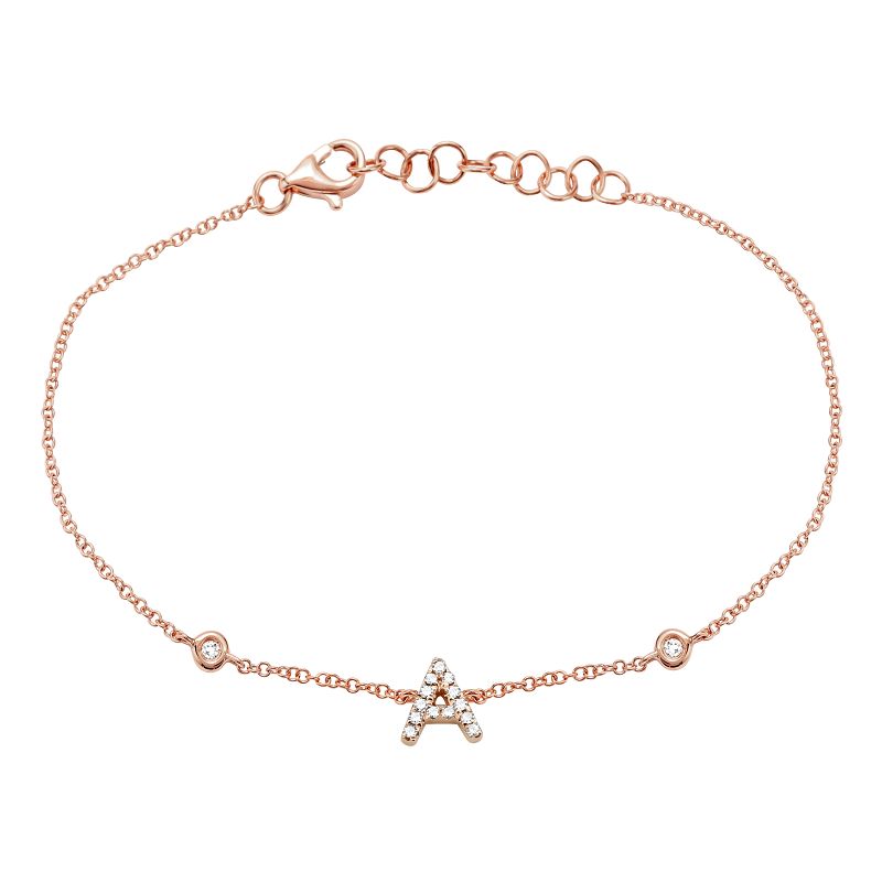 Initial Charm Link Bracelet.