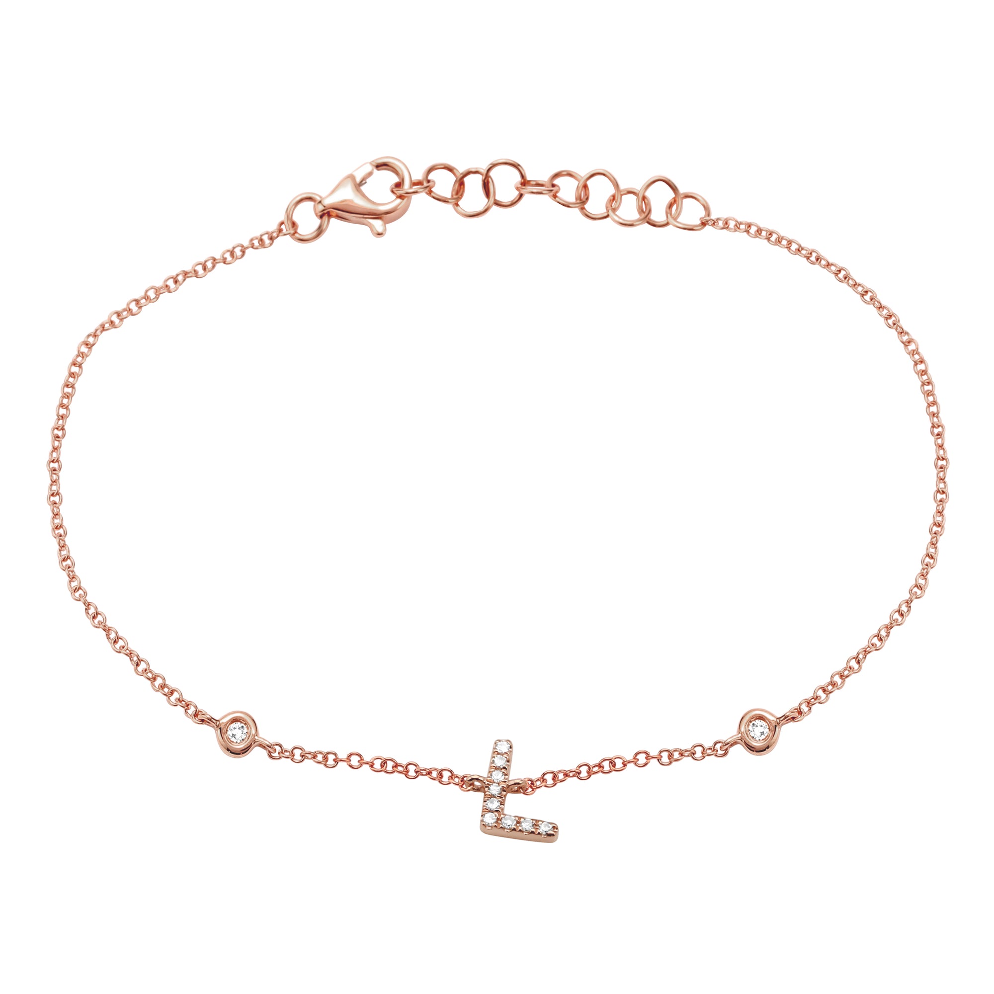 Initial Charm Link Bracelet.