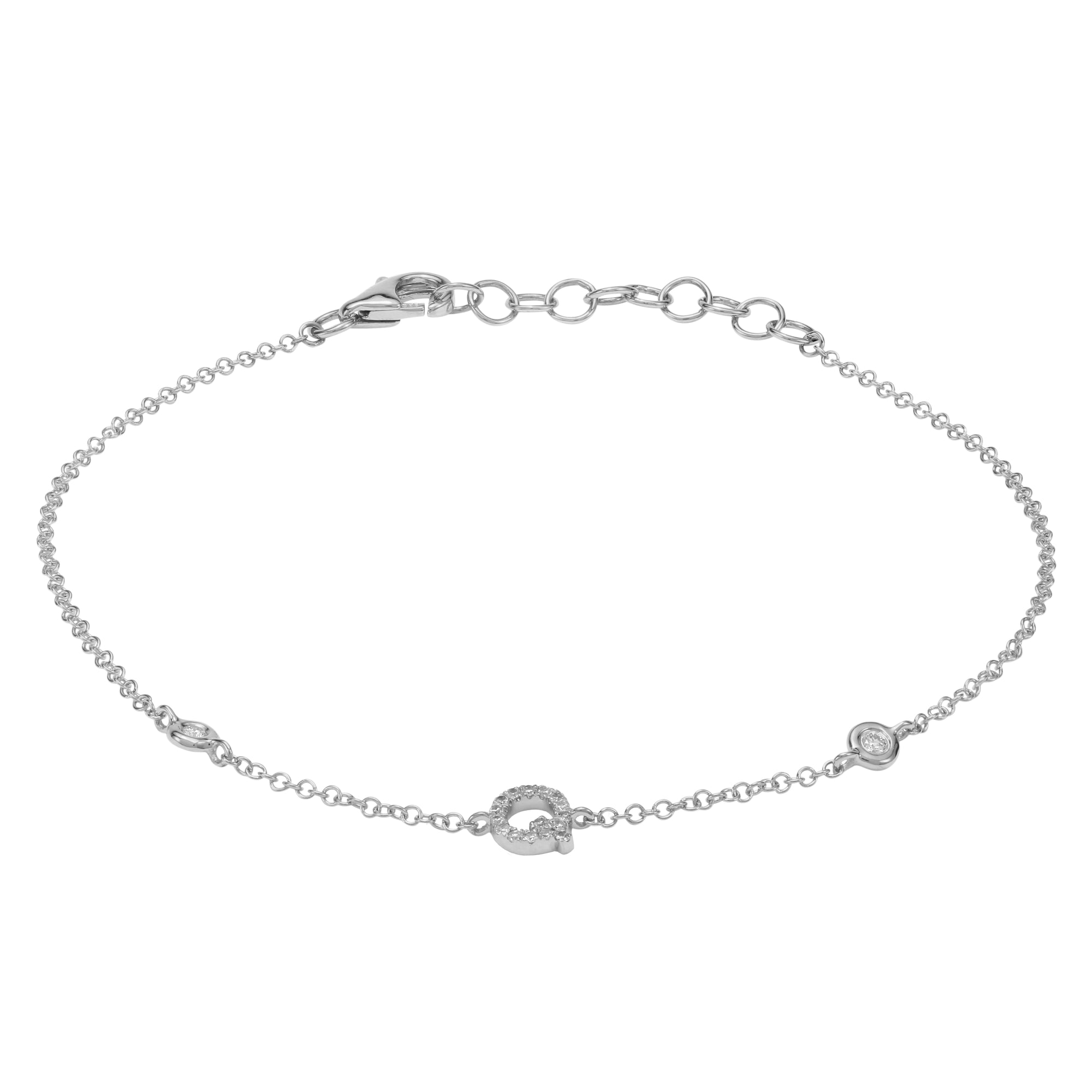 Initial Charm Link Bracelet.