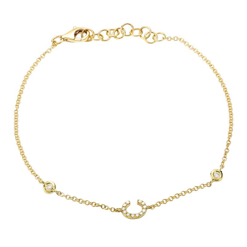 Initial Charm Link Bracelet.