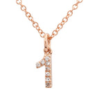Number Pendant Necklace.