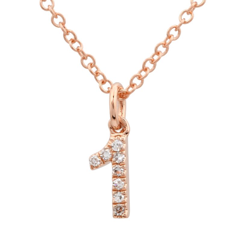 Number Pendant Necklace.