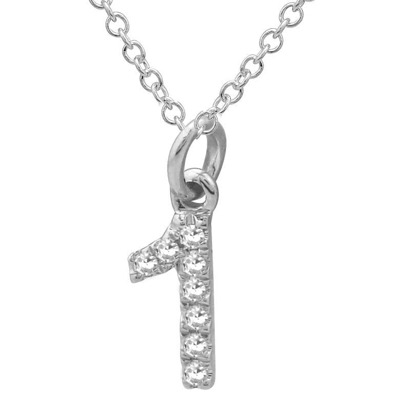 Number Pendant Necklace.