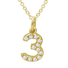 Number Pendant Necklace.