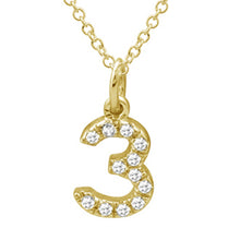 Number Pendant Necklace.