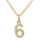 Number Pendant Necklace.