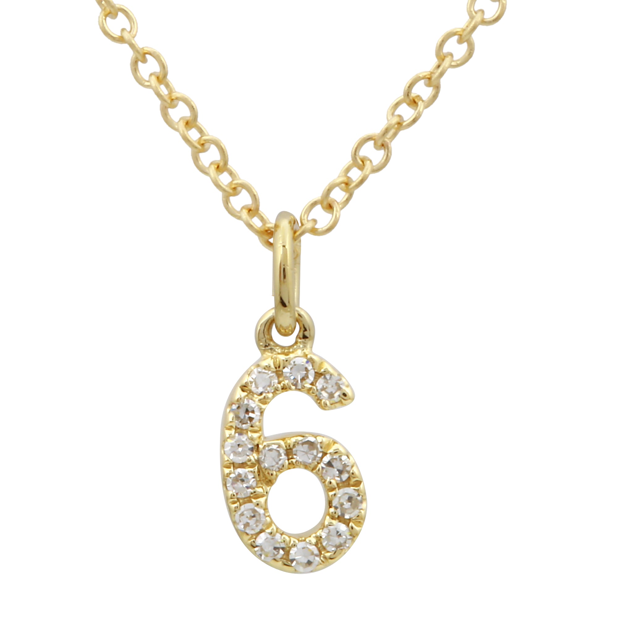 Number Pendant Necklace.