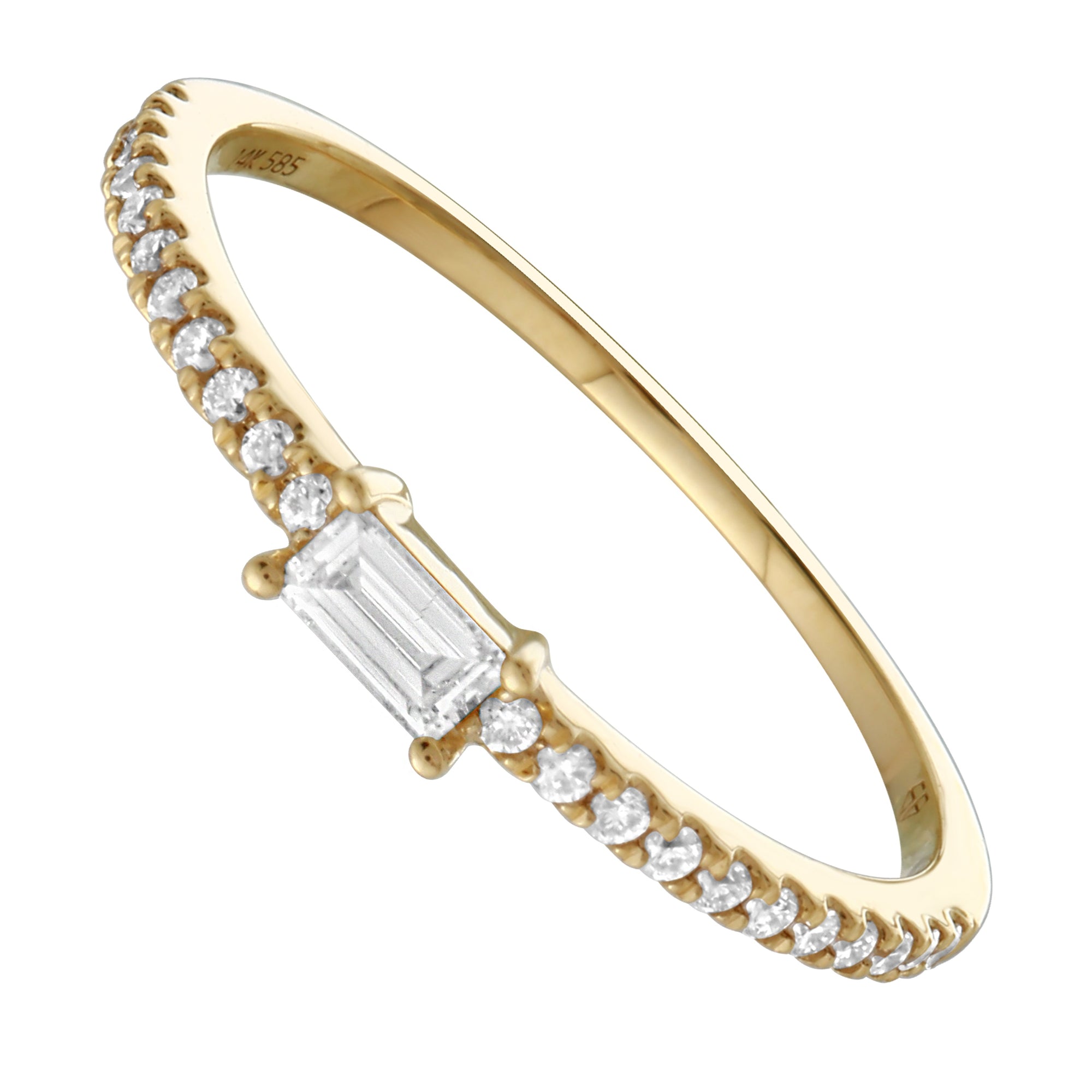 Baguette Solitaire Band.