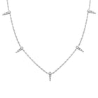 Black & White Diamond Tassel Strand Necklace.