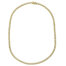 3 Carat Crown Prong Diamond Tennis Necklace.
