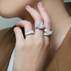 Luxe Wide Band Diamond Ring.
