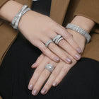 Luxe Wide Band Diamond Ring.