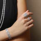 Luxe Wide Band Diamond Ring.
