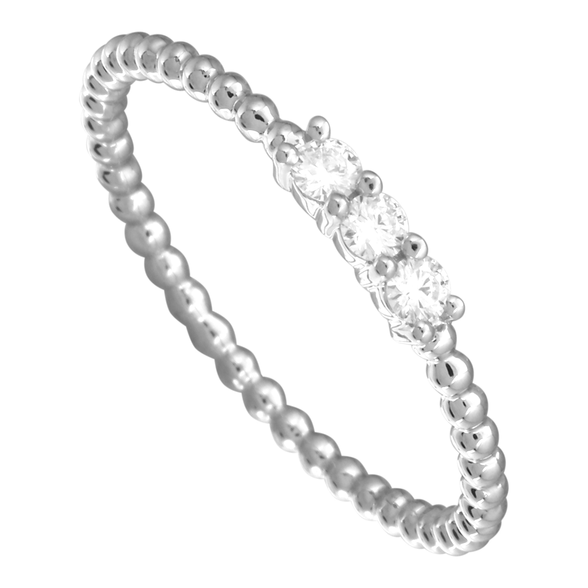 Beaded Eternity Diamond Stack Ring.
