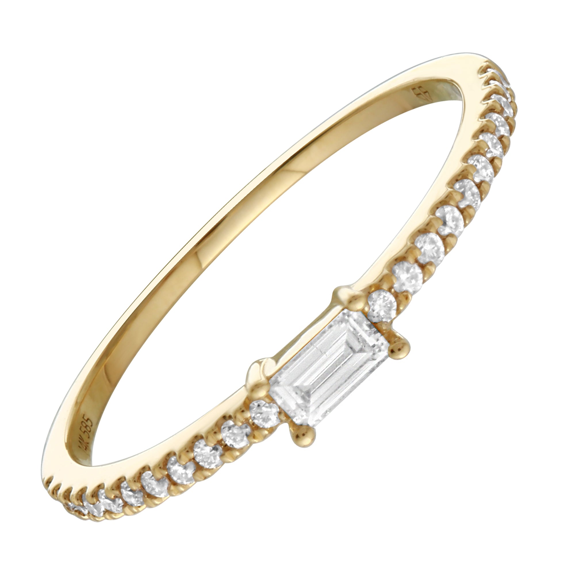 Baguette Solitaire Band.