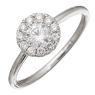 Halo Stack Band Engagement Ring.