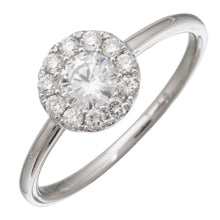 Halo Stack Band Engagement Ring.
