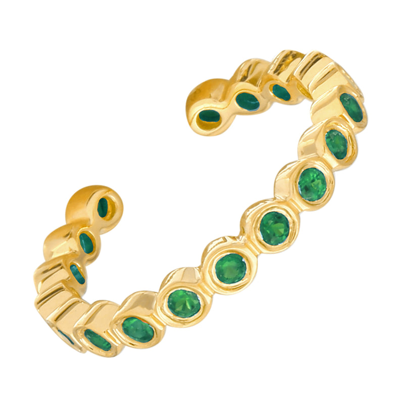 Green Gemstone Ear Cuff.